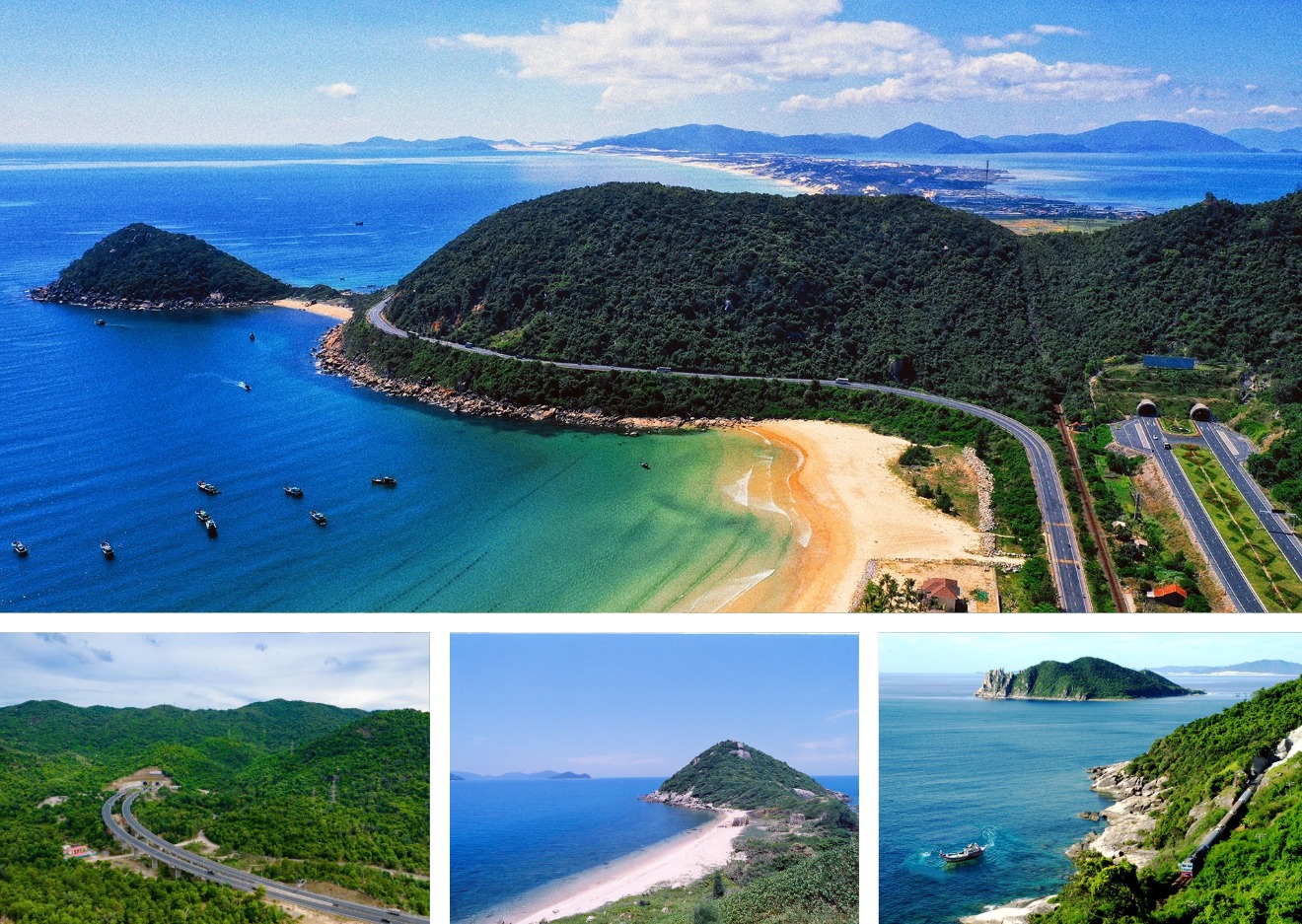 routes c&ocirc;ti&egrave;res du col de Co Ma vers l'extr&ecirc;me Est du Vietnam